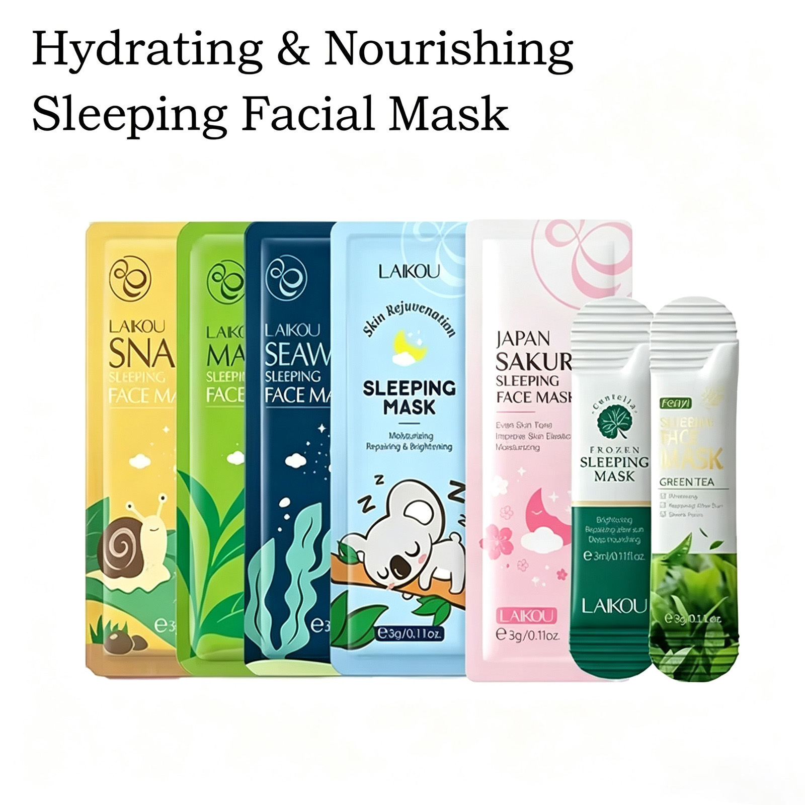 Chamomile Tea - LAIKOU Set de 7 Mascarillas Faciales